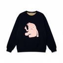 Toad - Pink on Black Crewneck