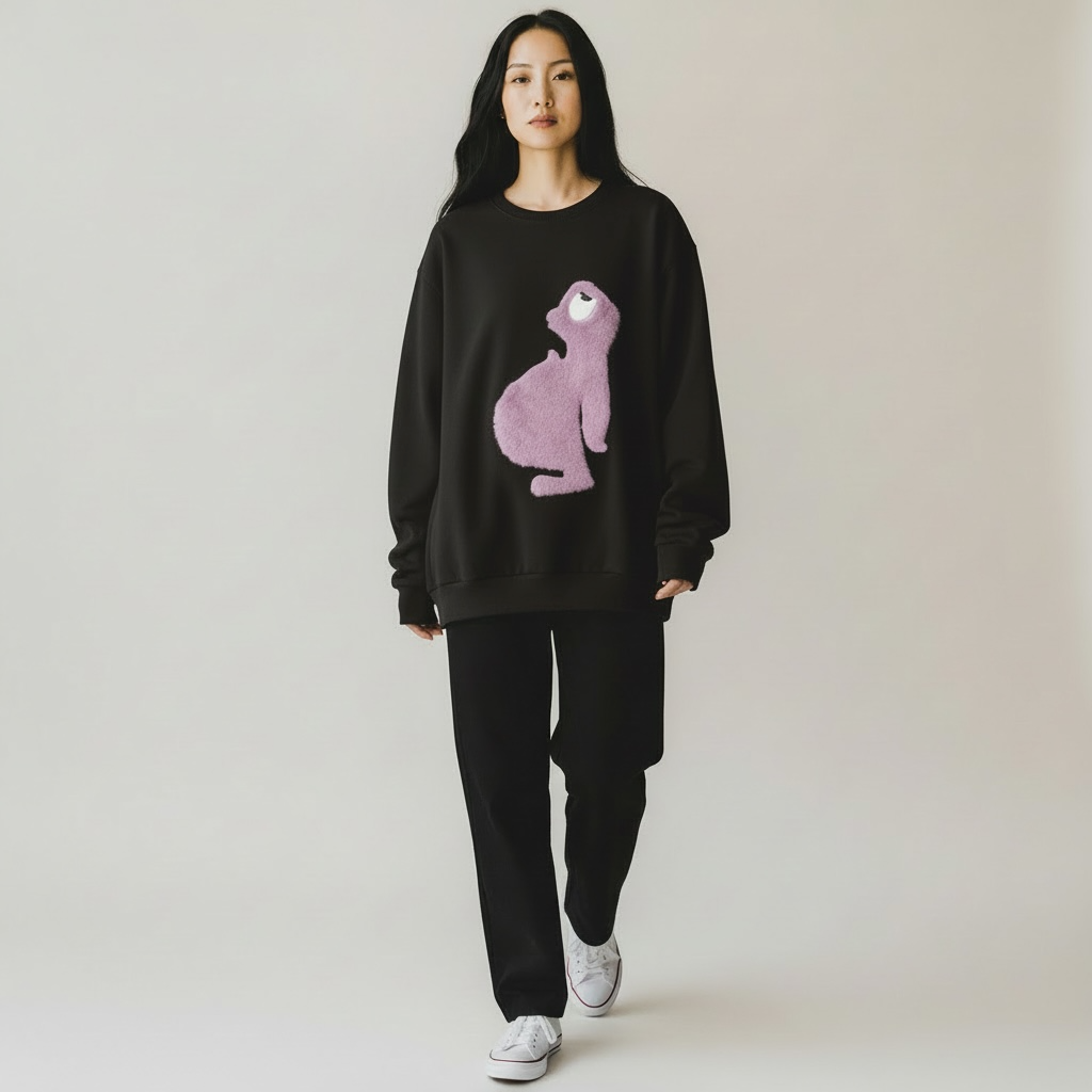 OG - Lilac on Black Crewneck