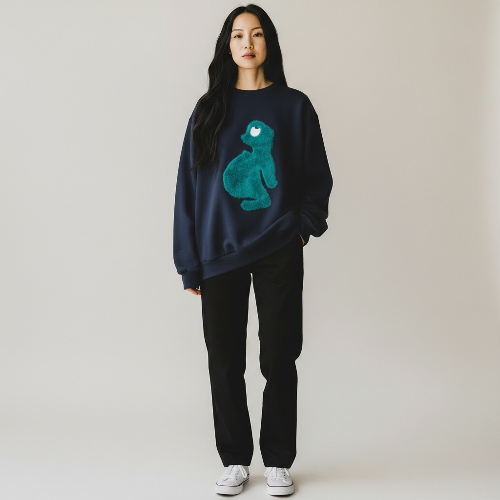 OG - Teal on Navy Crewneck